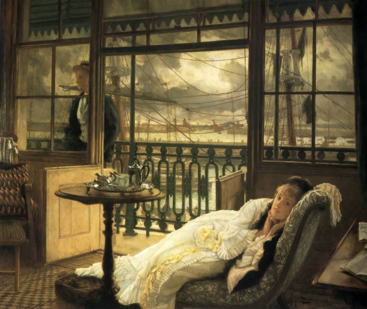 James Tissot- A Passing Storm- 1876- Oil on canvas- Beaverbrook Art Gallery- New Brunswick- Canada