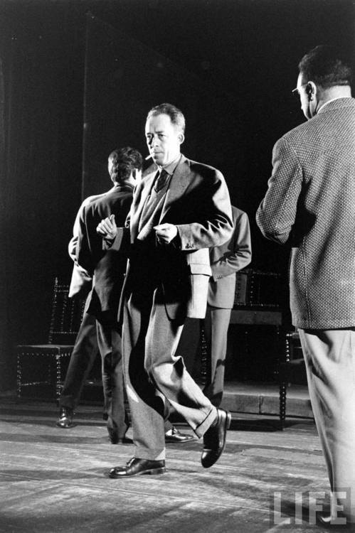 Albert Camus dancing- photography Loomis Dean- 1957. Life Magazine