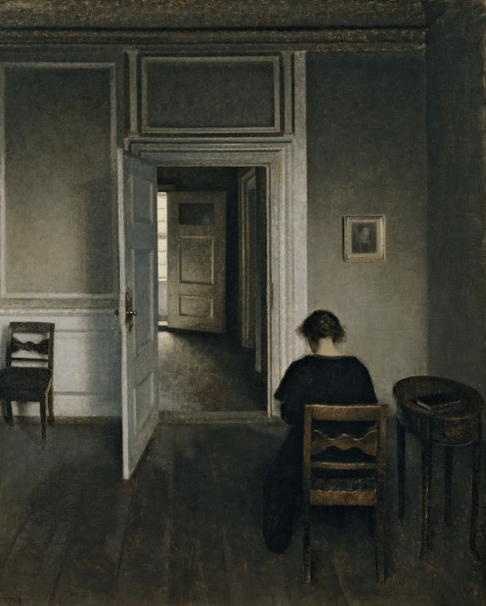 Vilhelm Hammershoi- Les portes ouvertes- 1900