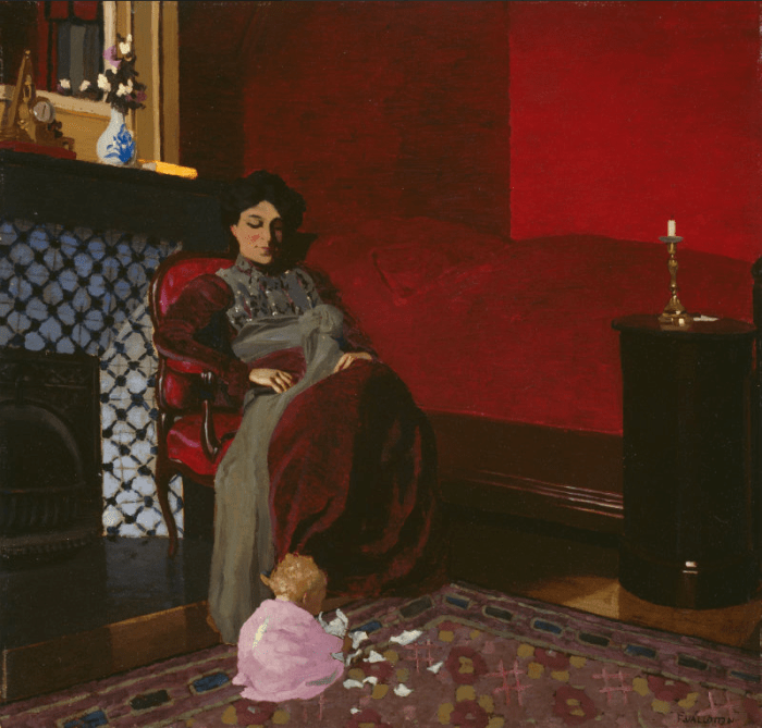 Félix Vallotton- -Madame Vallotton and her Niece- Germaine Aghion-- 1899.png